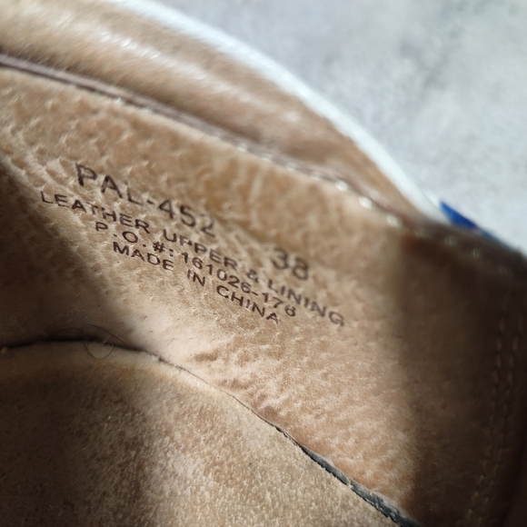 Alegria Floral Mary Jane Platform Shoes - White and Blue - Picture 5 of 7